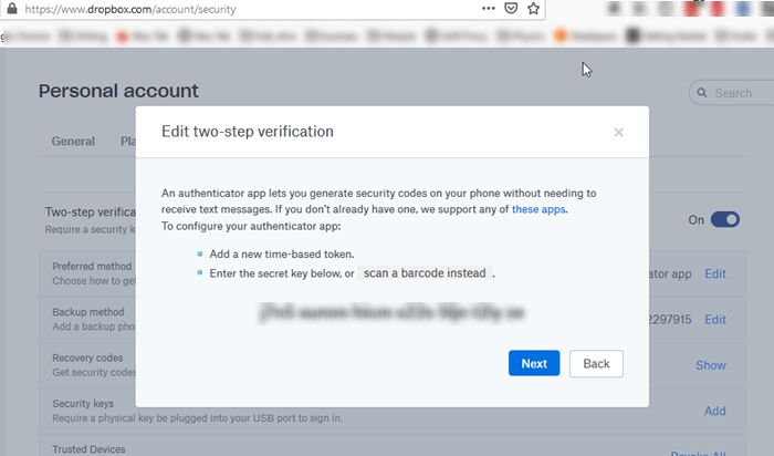 Linux Authenticator Apps Authy Dropbox Secret Code