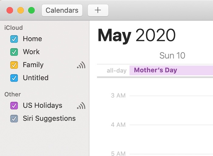Master Mac Calendar App Add New Account List