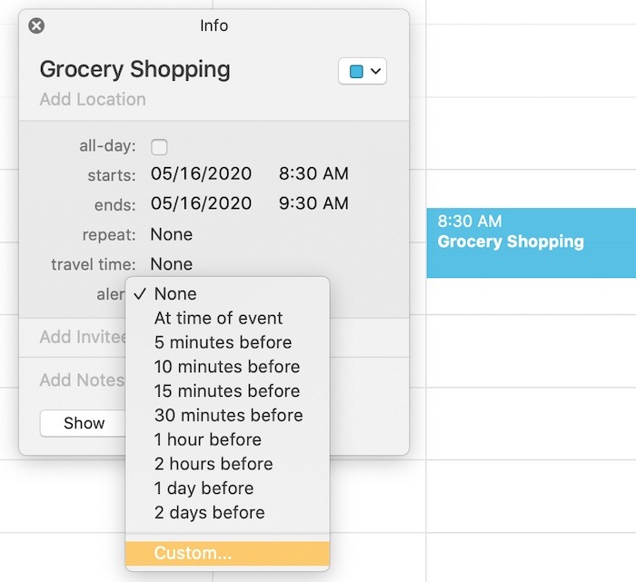Master Mac Calendar App Custom