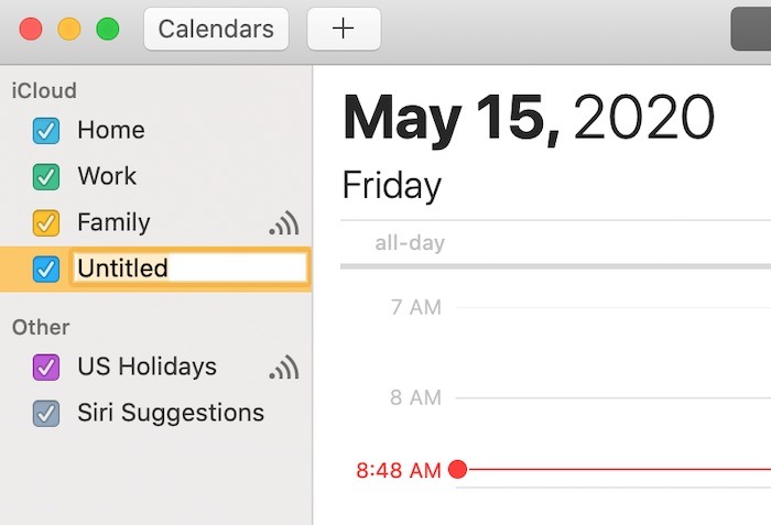 Master Mac Calendar App File New Calendar Name