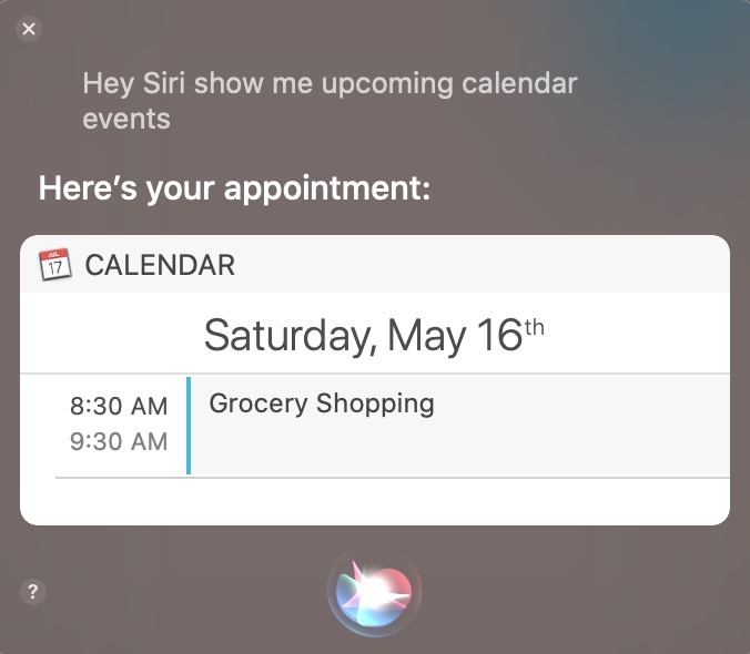 Master Mac Calendar App Siri Upcoming