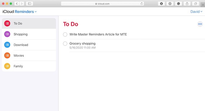 Master Reminders App Mac Icloud