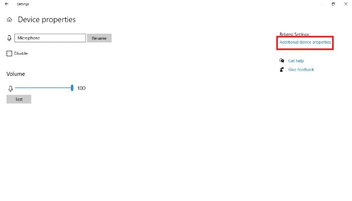 Microphone Additional Properties Microphone Additional Properties