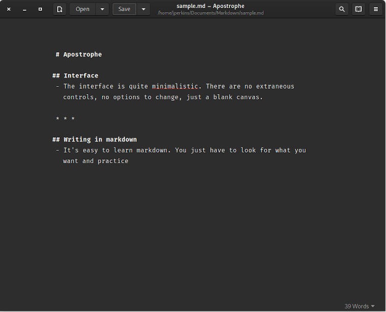 Productivity Flatpaks Apostrophe Sample