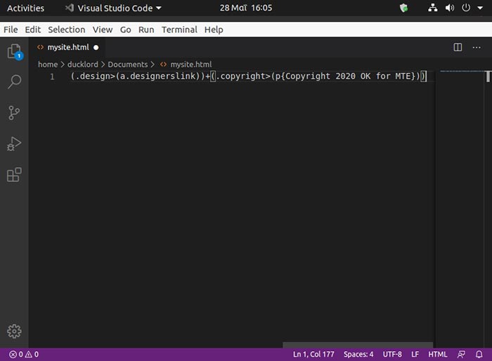 Sites In Minutes With Emmet Footer Included