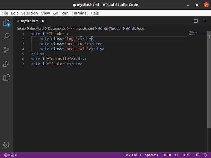 Sites In Minutes With Emmet Header As Html