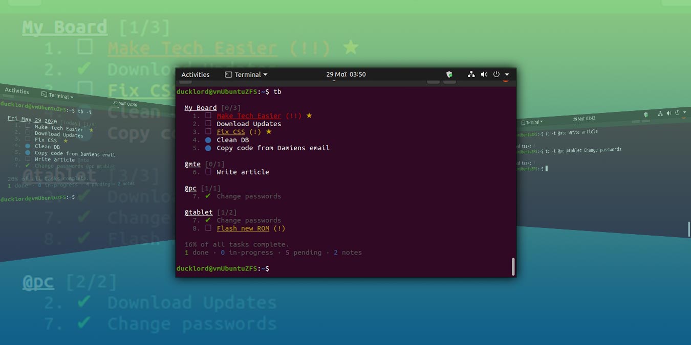Tasks In Terminal With Tb Featured