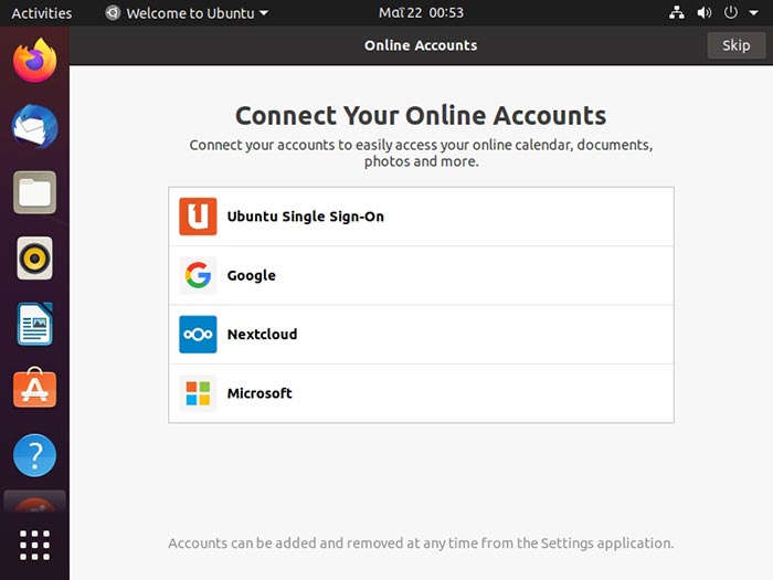 Ubuntu 2004 Review Online Accounts
