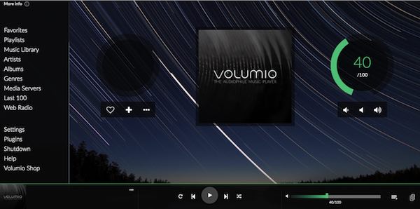 Volumio Raspberry Pi Audio Console You can access millions of songs, including Spotify's entire catalogue, via the Volumio console.