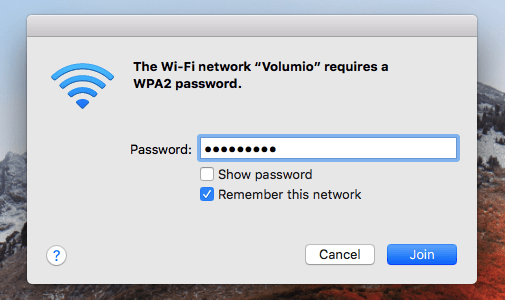 Volumio Raspberry Pi Network Password You can connect to the Volumio hotspot from any Wi-Fi enabled device.