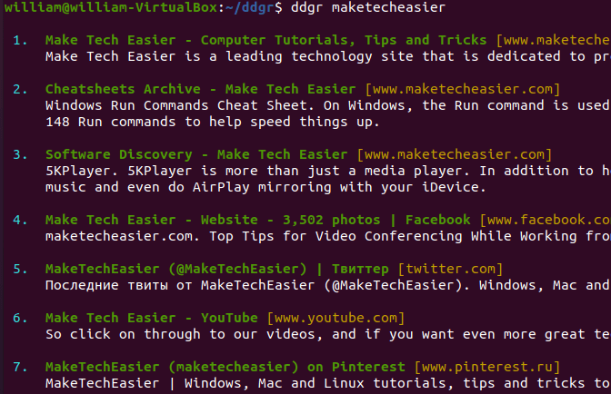 Web Search Terminal Ddgr Basic