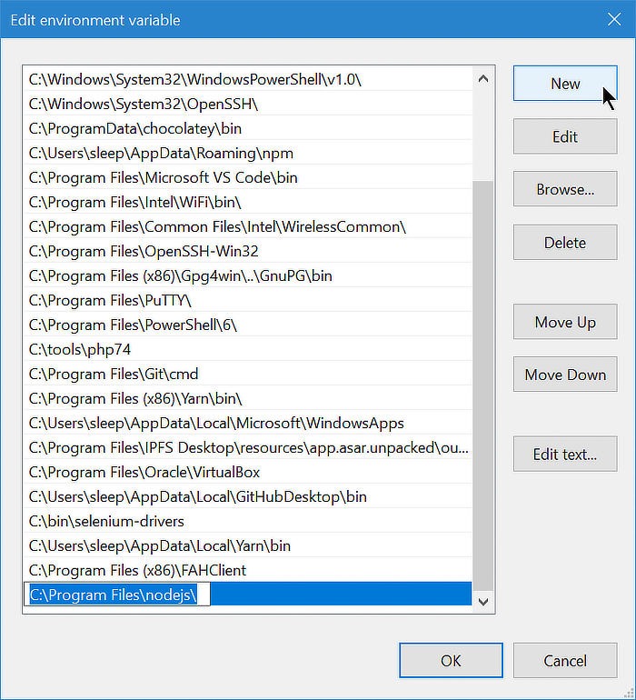 Windows Path Edit Environment Variable New Windows Path Edit Environment Variable New