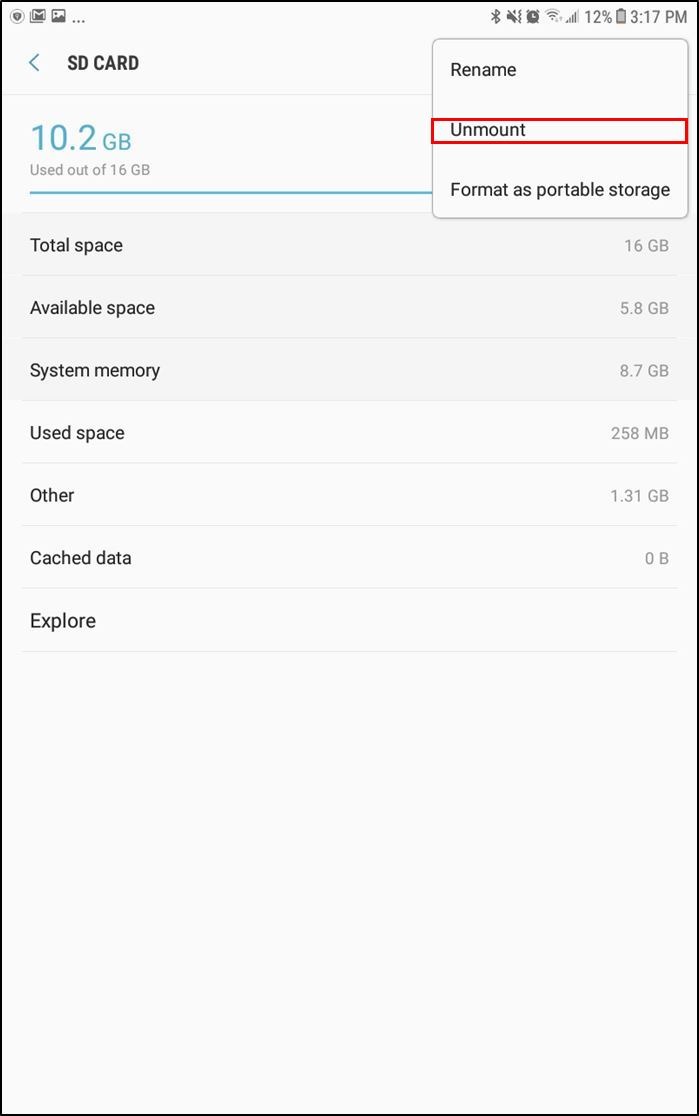 Andoid Mount External Internal Unmount Andoid Mount External Internal Unmount