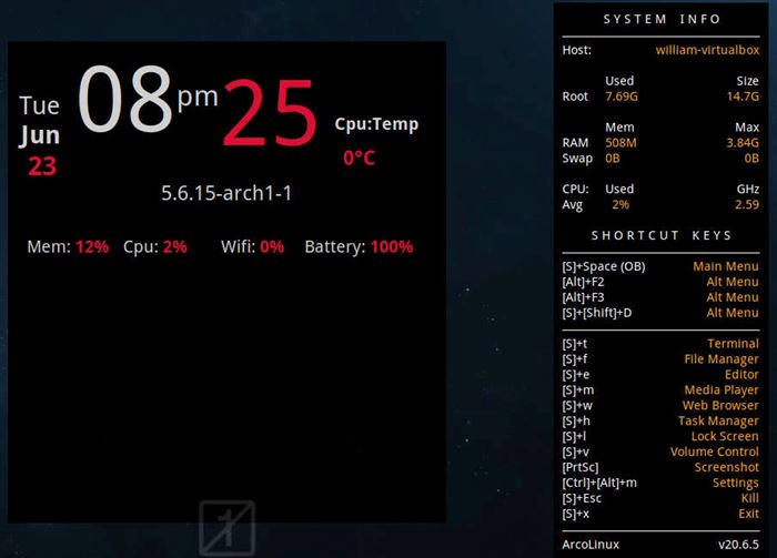 Arcolinux Conky Arcolinux Conky