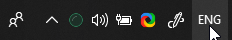 Windows language taskbar