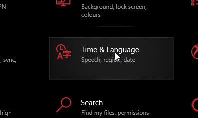 Open Windows Time & Language settings
