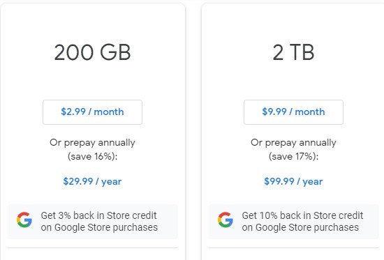 Google One Data Hungry Plans 1