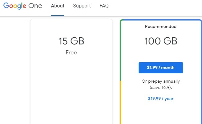 Google One Lowest Pricing 1