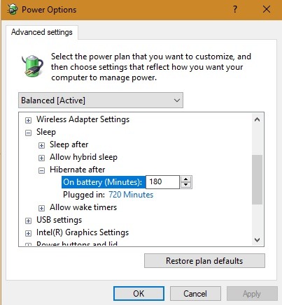 Hibernate Pc Advanced Settings 1