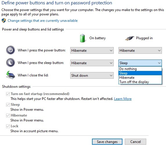 Hibernate Pc Power Settings Options 1