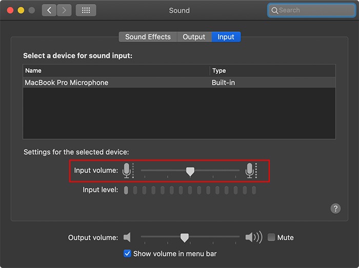 Reduce Background Noise Mac Input Volume