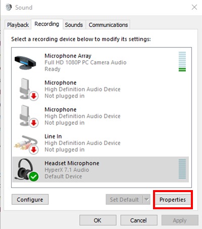 Reduce Background Noise Properties