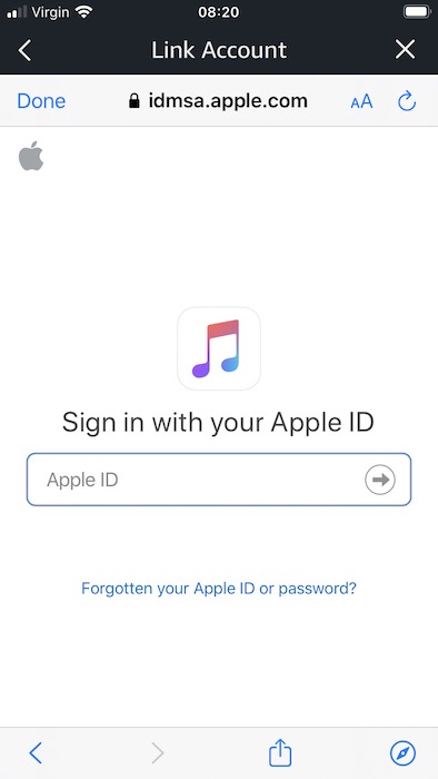 When prompted, sign in with your Apple ID.