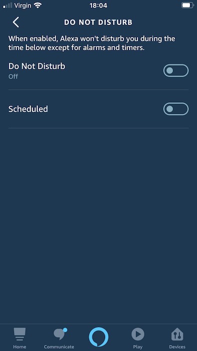 Amazon Echo Alexa Flashing Do Not Disturb Dnd Open the Amazon Alexa app and check that you haven't accidentally triggered Do Not Disturb.