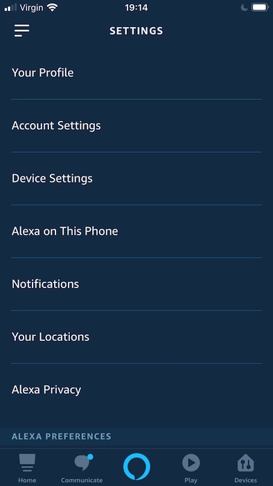 Amazon Echo Chat Alexa Easier Device Settings You can make a number of settings to your Amazon Alexa, by accessing the "Settings > Device Settings" menu.