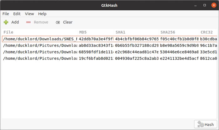 Check Hashes With Gtkhash Calculated Hashes