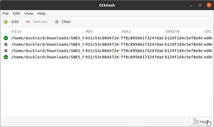 Check Hashes With Gtkhash Compared Hash Failure
