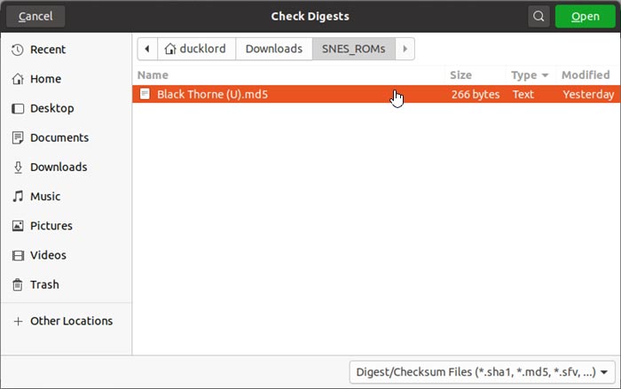 Check Hashes With Gtkhash Open Md5