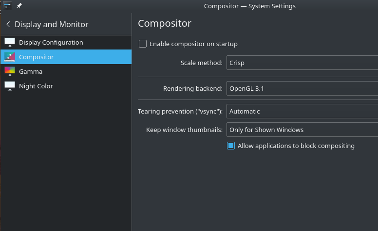 Compton Kde Disable Compositor