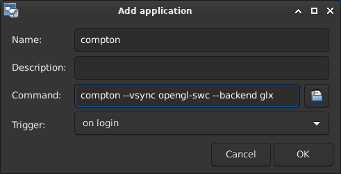 Compton Xfce Compositor Autostart Popup