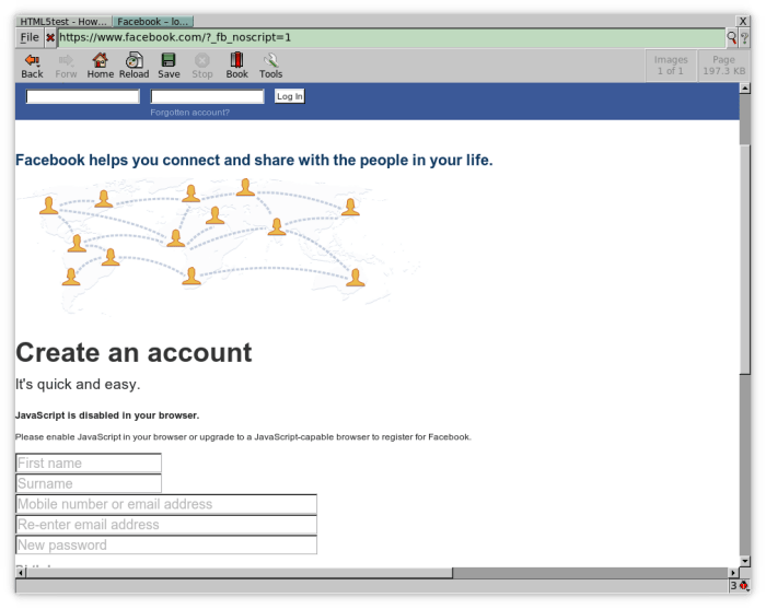 Dillo Facebook Welcome Screen Dillo Facebook Welcome Screen