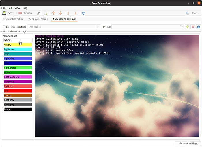 Easy Grub Background Change Preview Results