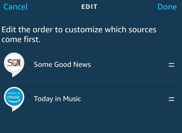 How To Customize Amazon Alexa Flash Briefing Reorder How To Customize Amazon Alexa Flash Briefing Reorder