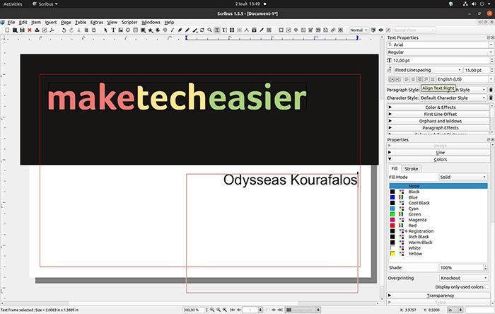 Make Business Card With Scribus Add Name Make Business Card With Scribus Add Name