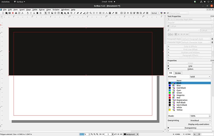 Make Business Card With Scribus Color Rectangle Make Business Card With Scribus Color Rectangle