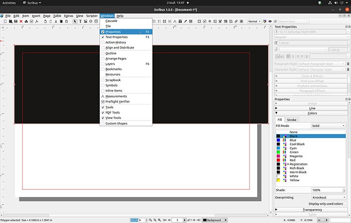 Make Business Card With Scribus View Properties Make Business Card With Scribus View Properties