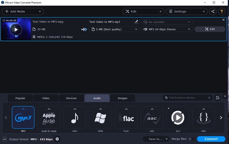 Movavi Video Converter 20 Premium Video To Audio