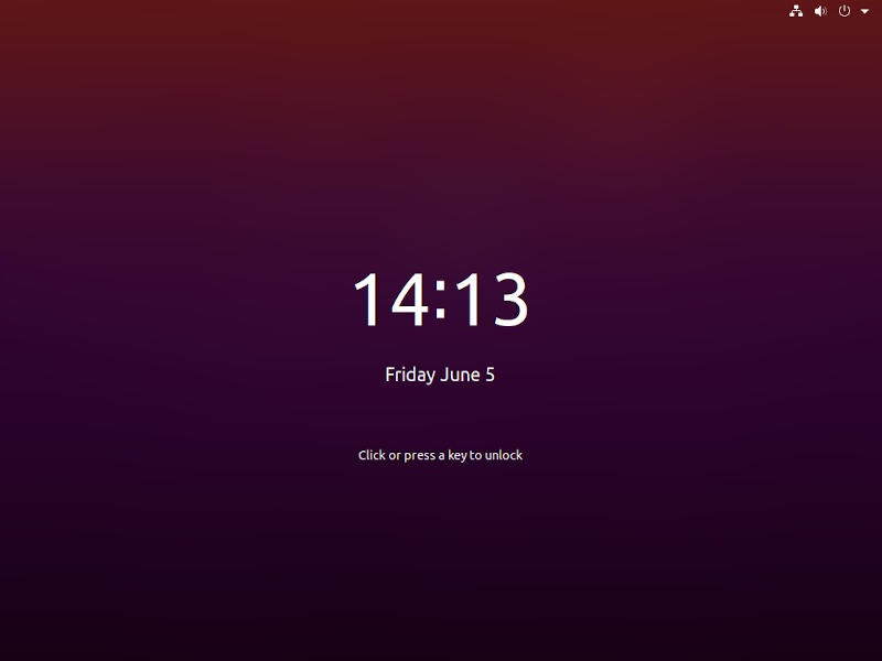 Ubuntu Lock Screen