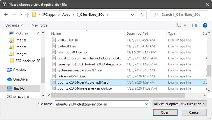 Use Ubuntu Without Installing Vm Select Iso