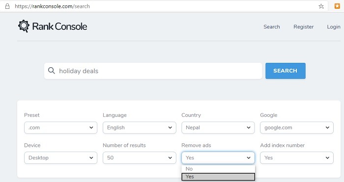 Anonymize Google Rank Console Search 1