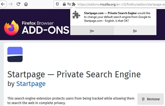 Anonymize Google Startpage Firefox 1
