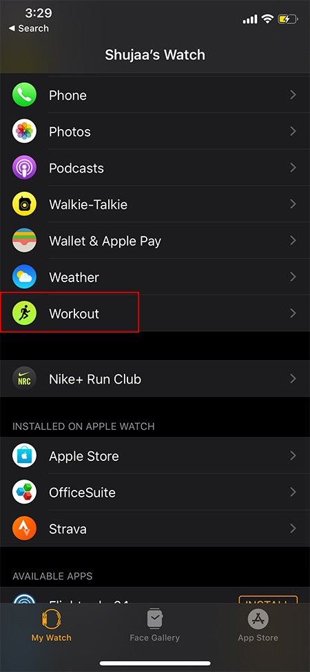 Apple Watch Workouts Edit