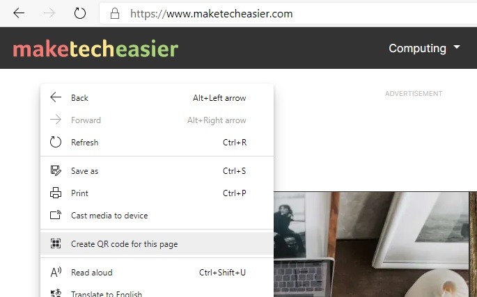 Edge Flags Qr Code Right Click 1