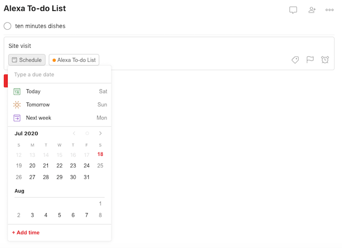 You can add tasks to your Todoist account using Alexa commands, or by logging into your Todoist account in the web browser.