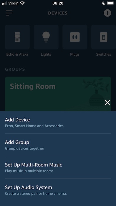 Alexa Echo Dot Buds Show Reset Amazon Add New Device Register your Alexa-enabled device, by tapping the + icon, followed by "Add Device."