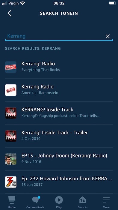 You can search for a radio station by name, in the Alexa smartphone and mobile app for Android and iOS.